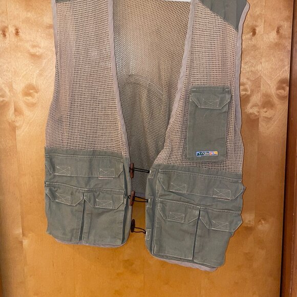 Ex Officio Men's Mesh Fishing Vest Hiking Outdoor Cargo Khaki Size XL - Picture 2 of 7